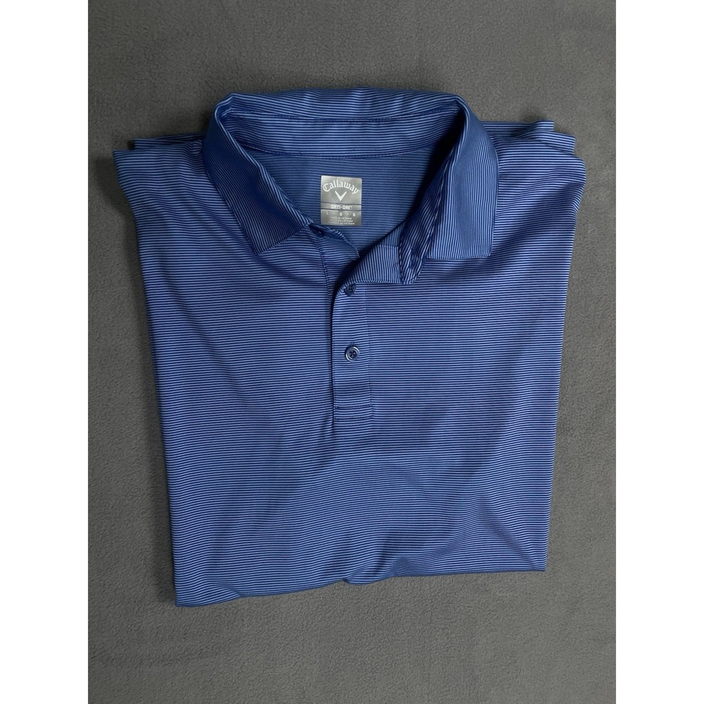 Callaway Men's Opti-Dri Golf Polo Size M Pin Striped Ex Cond